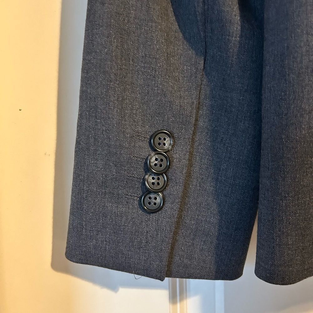 Womens Brooks Brothers 346 Wool Gray‎ Dress Suit Blazer Stretch Sz 6 Office - Picture 6 of 6